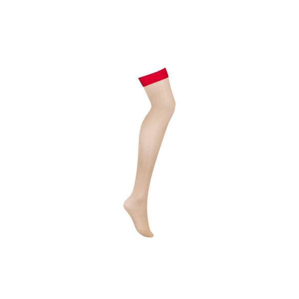 S814 Bas jarretelles rouge